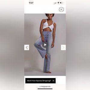 Free People CRVY Wild Honey Denim Sweet Revenge 28S